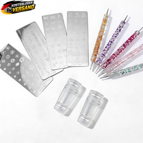 Nagelstempel set mit french - set,