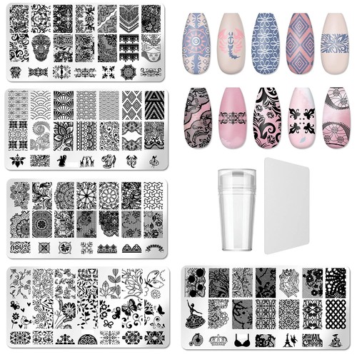 Nagel schablone stempel set - stempel,