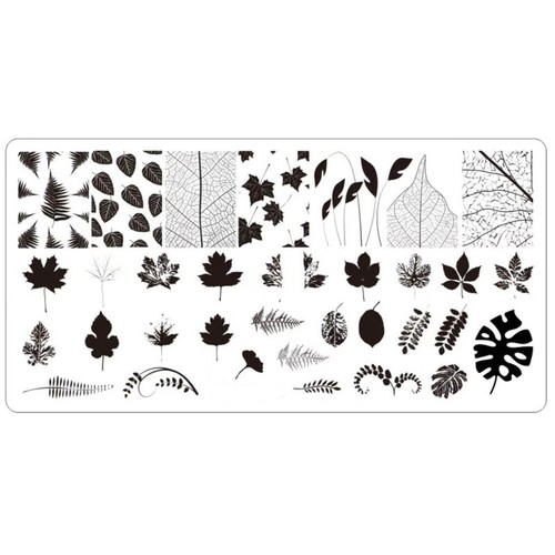 Blätter stamping schablone - stamping,