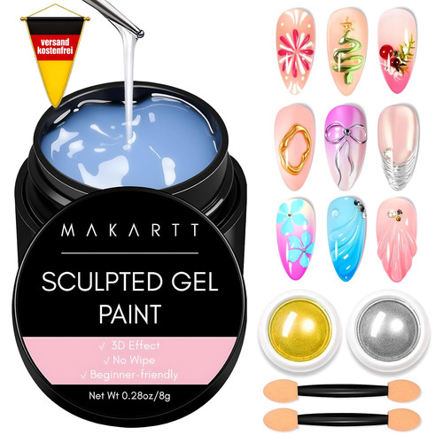 Nagelkunst set mit chrome - nagelkunst,