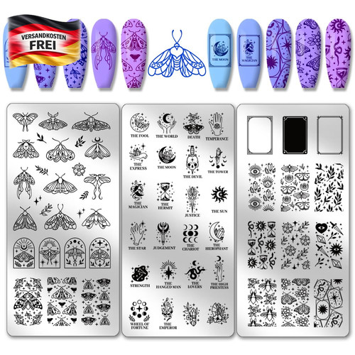 Nagelstempelplatte set mit - nagelstempelplatte,